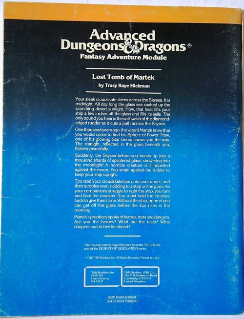 Lost Tomb of Martek BC 1983