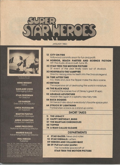 super star heroes #11 TOC