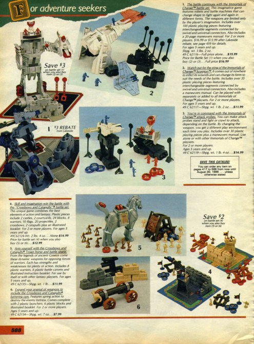 Immortals of Change Sears Catalog 1985
