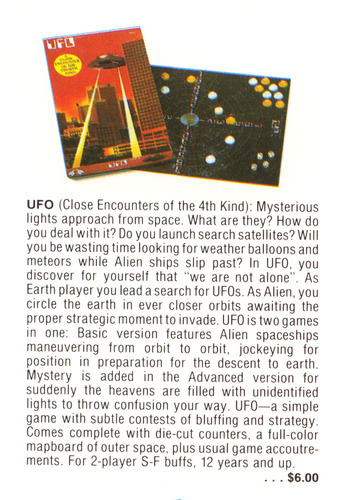 UFO Game Ad 1978