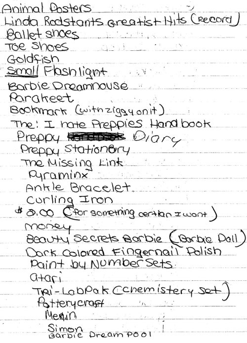 Christmas List 1980-2