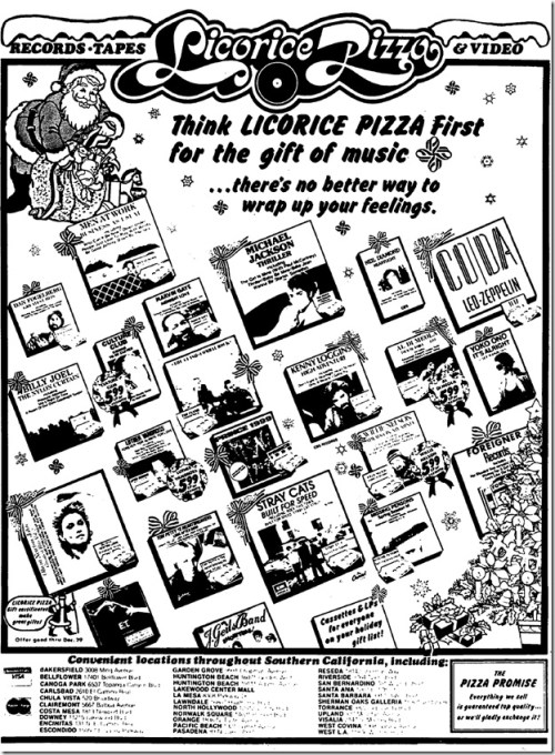 Licorice Pizza Ad 1982