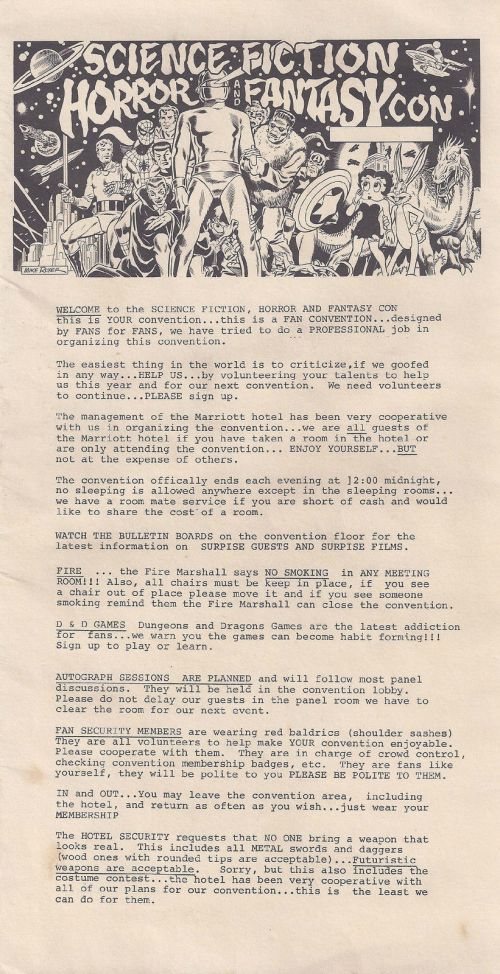 Sci-Fi Con Program 1978