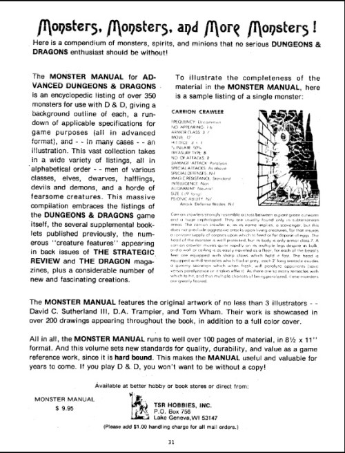 Monster Manual Dragon #13 April 1978
