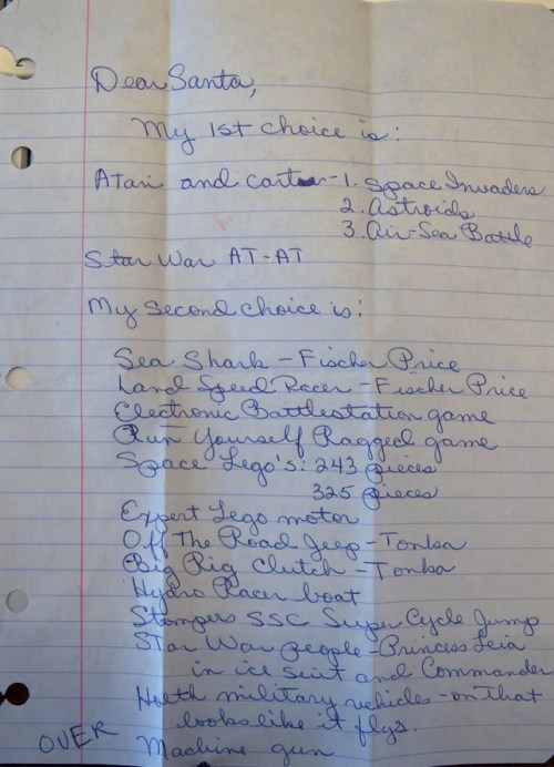 Christmas List 1981