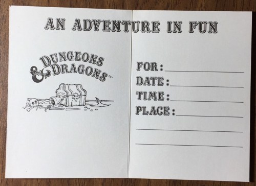 D&D Invites 1983-2