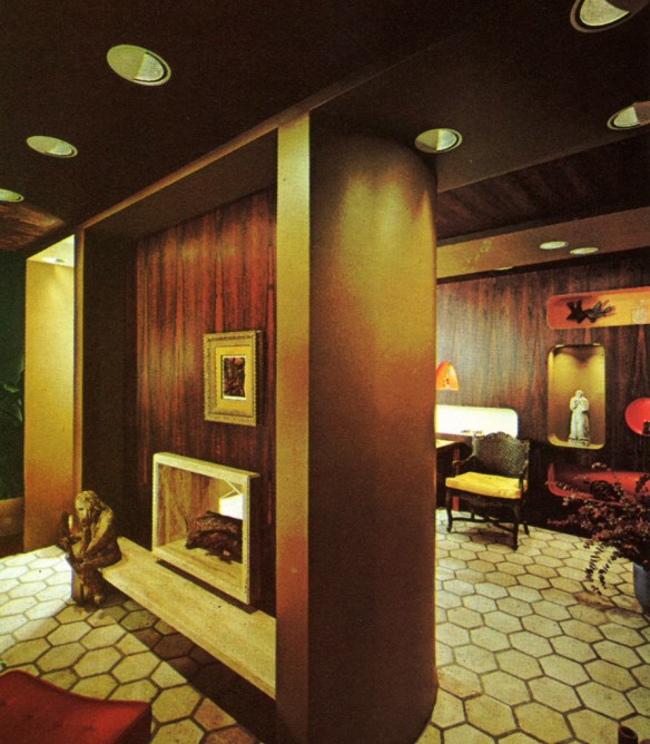 70s Wood Paneling Living Room