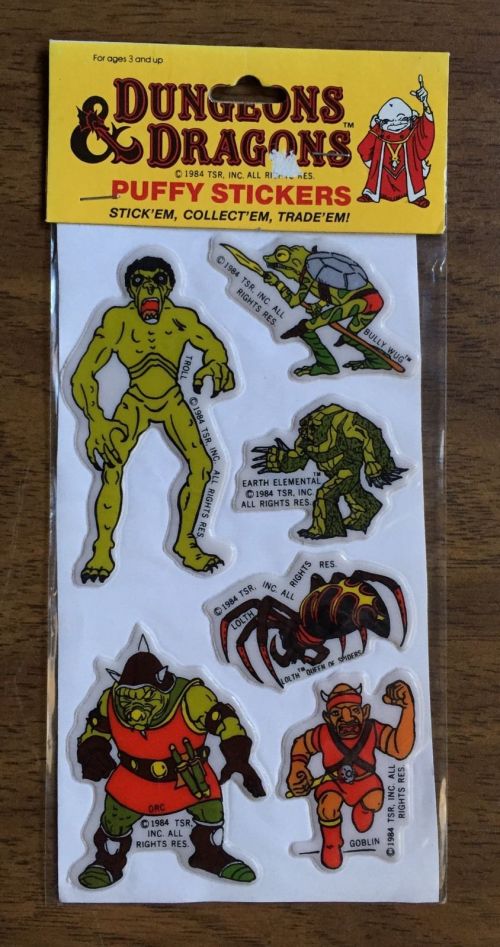 D&D Stickers 1984-1
