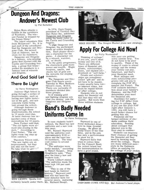 Mike Hughes The Arrow 1982